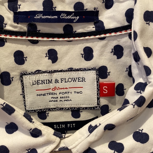 Denim and Flower slim fit apple dress shirt - Picture 3 of 3